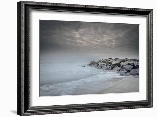 USA, New Jersey, Cape May National Seashore. Stormy beach.-Jaynes Gallery-Framed Photographic Print