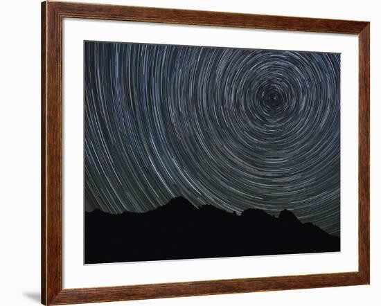 Washington State, Alpine Lakes Wilderness, Ingalls Pass, Star trails around Polaris-Jamie & Judy Wild-Framed Photographic Print