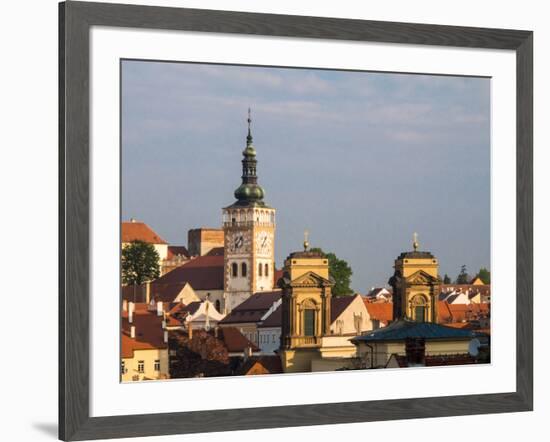 Czech Republic, Mikulov. The church Tower of St. Wenceslas-Julie Eggers-Framed Photographic Print