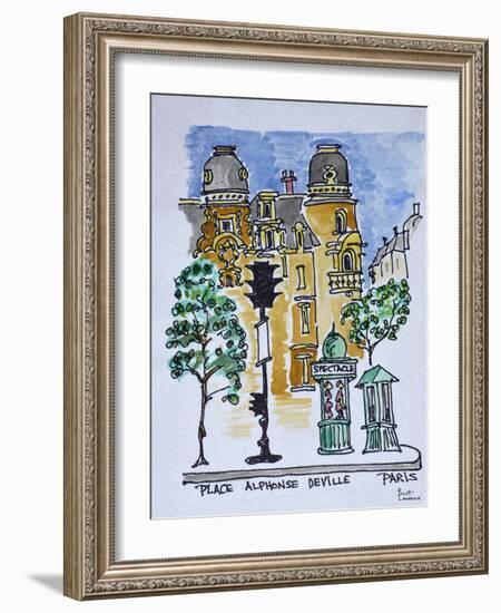 Place Alphonse Deville, Paris, France.-Richard Lawrence-Framed Photographic Print