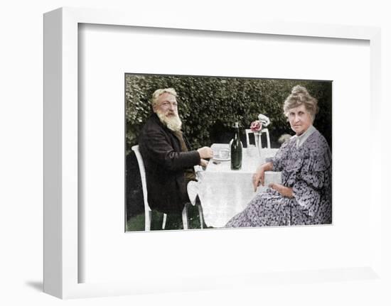 'Auguste Rodin - Rodin and his Wife in their Garden at Meudon', c1925-Unknown-Framed Photographic Print