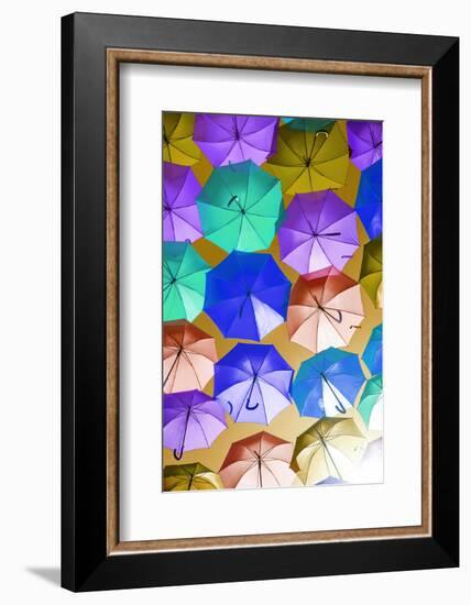 Colourful Umbrellas Collection - Caramel Sky-Philippe Hugonnard-Framed Photographic Print