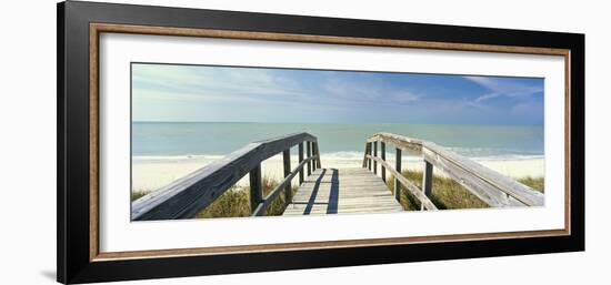 Boardwalk on the beach, Gasparilla Island, Florida, USA-Panoramic Images-Framed Photographic Print