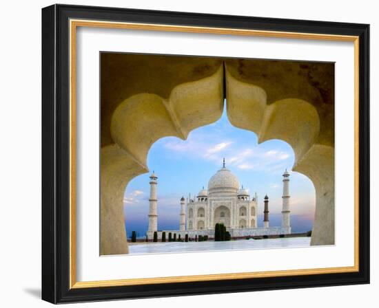Taj Mahal exterior view, Agra, Uttar Pradesh, India-Panoramic Images-Framed Photographic Print
