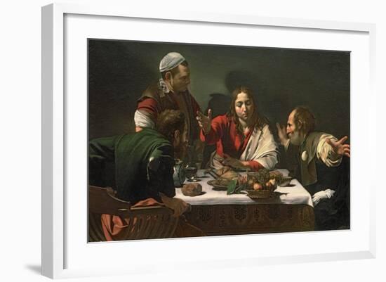 The Supper at Emmaus, 1601-Caravaggio-Framed Giclee Print