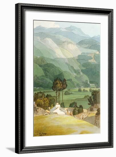 Ambleside, 1786 (W/C with Pen and Ink over Graphite on Laid Paper)-Francis Towne-Framed Giclee Print