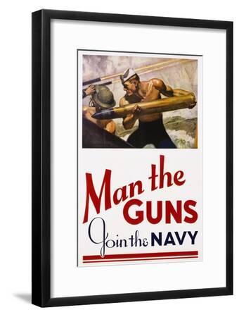 everything for the front everything for victory Man the guns join the navy poster