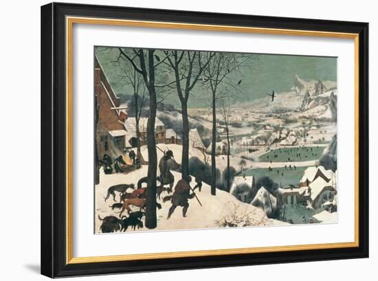 Hunters in the Snow, February, 1565-Pieter Bruegel the Elder-Framed Giclee Print