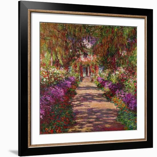 A Pathway in Monet's Garden, Giverny, 1902-Claude Monet-Framed Giclee Print