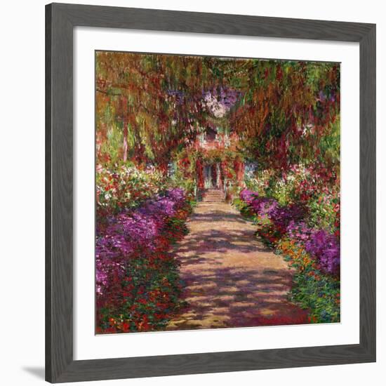 A Pathway in Monet's Garden, Giverny, 1902-Claude Monet-Framed Giclee Print