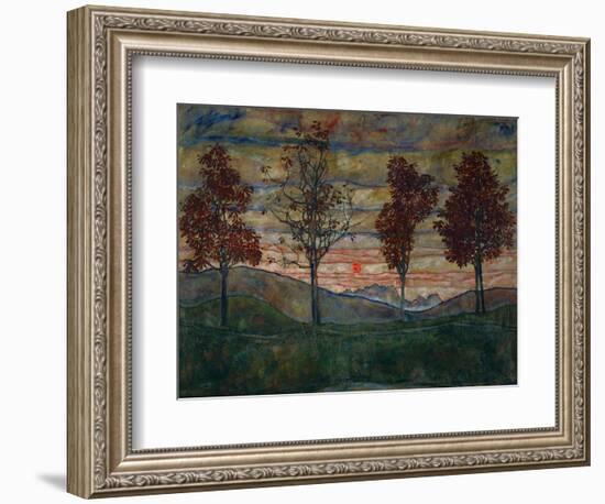 Four Trees, 1917-Egon Schiele-Framed Photographic Print