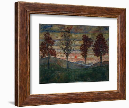 Four Trees, 1917-Egon Schiele-Framed Photographic Print