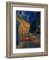 The Café Terrace on the Place du Forum, Arles, at Night, c.1888-Vincent van Gogh-Framed Photographic Print
