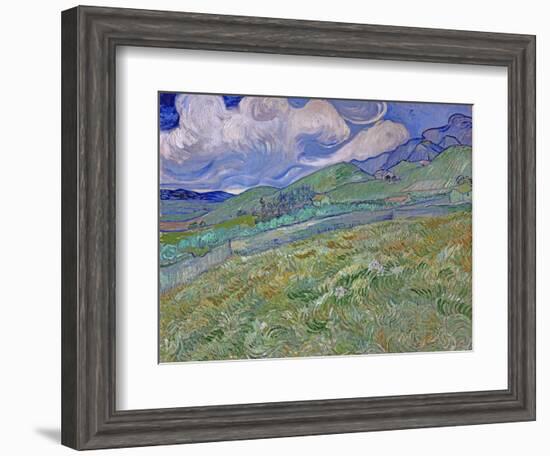 Wheatfield and Mountains, c.1889-Vincent van Gogh-Framed Giclee Print