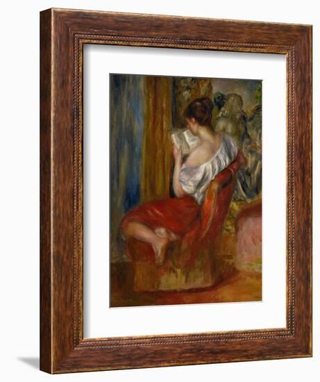 Reading Woman, circa 1900-Pierre-Auguste Renoir-Framed Giclee Print