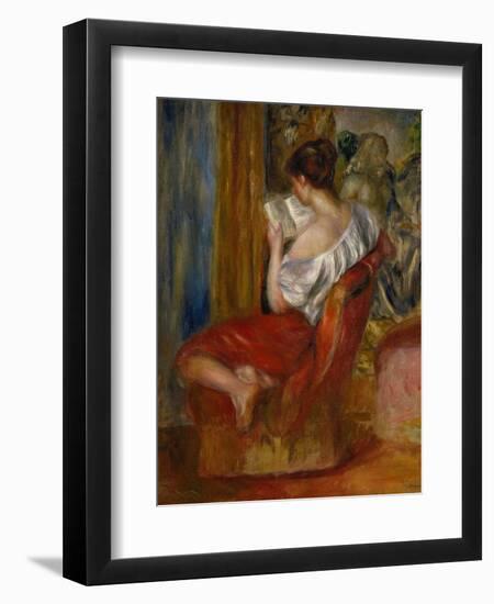 Reading Woman, circa 1900-Pierre-Auguste Renoir-Framed Giclee Print