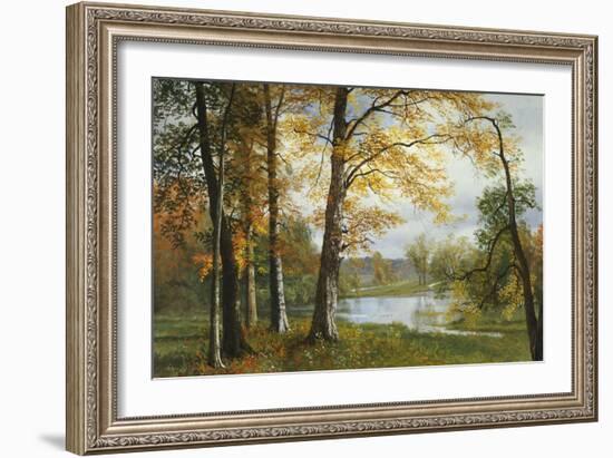 A Quiet Lake-Albert Bierstadt-Framed Giclee Print