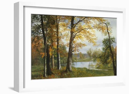 A Quiet Lake-Albert Bierstadt-Framed Giclee Print