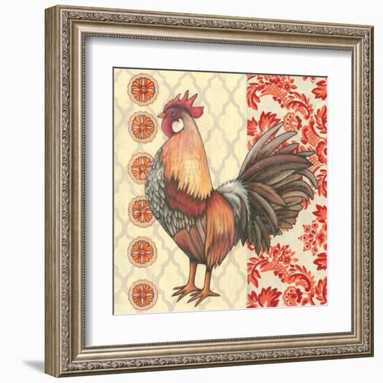 Bohemian Rooster II-Kimberly Poloson-Framed Art Print