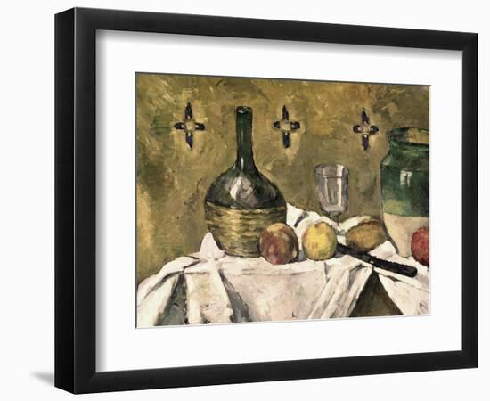 Glass and Fruit Flask-Paul Cézanne-Framed Giclee Print