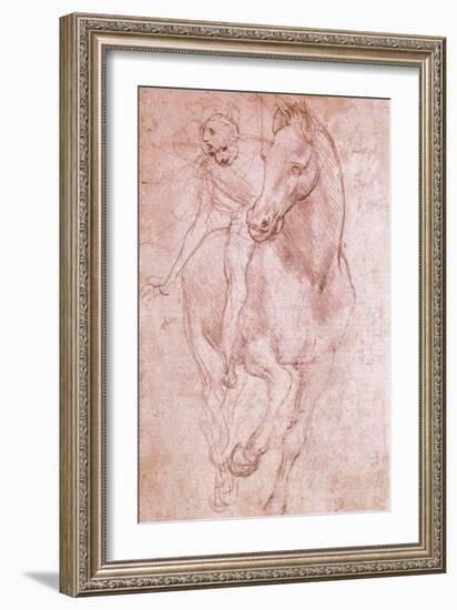 Horse and Rider-Leonardo da Vinci-Framed Giclee Print