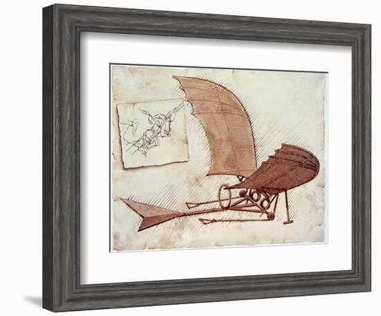 Flying Machine-Leonardo da Vinci-Framed Giclee Print