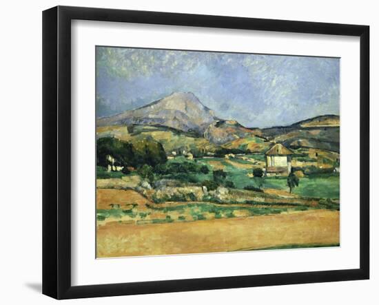 Plain of the Mount St. Victoire-Paul Cézanne-Framed Giclee Print