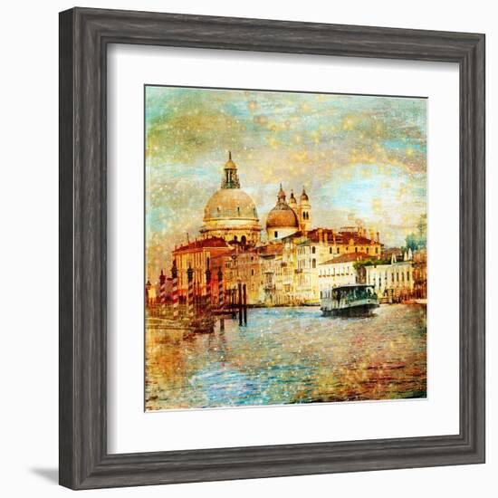 Mystery Of Venice - Artwork In Painting Style-Maugli-l-Framed Art Print