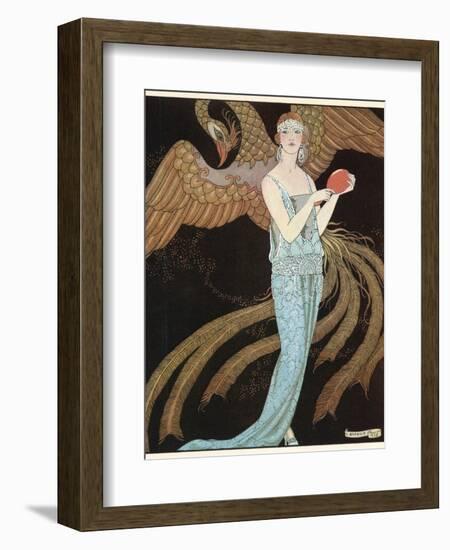 Blue Dress by Beer-Georges Barbier-Framed Photographic Print