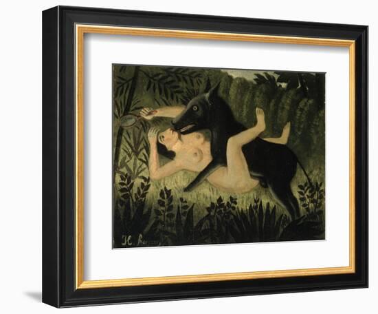 Beauty and the Beast, c.1908-Henri Rousseau-Framed Giclee Print