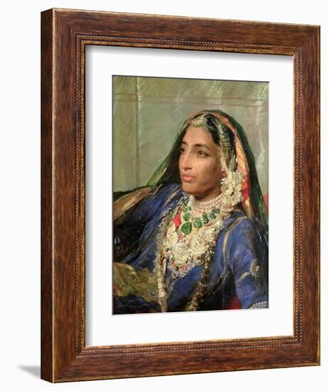 Portrait of Rani Jindan Singh, in an Indian Sari-George Richmond-Framed Giclee Print