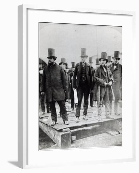 John Scott Russell, Henry Wakefield, Isambard Kingdom Brunel and Lord Derby-English Photographer-Framed Giclee Print