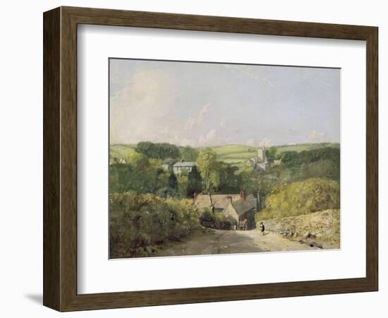 A View of Osmington Village with the Church and Vicarage, 1816-John Constable-Framed Giclee Print