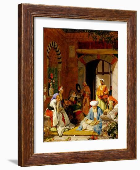 And the Prayer of Faith Shall Save the Sick', from James 5:15 (Oil on Panel)-John Frederick Lewis-Framed Giclee Print