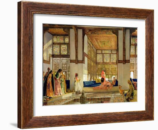 The Reception, 1873 (Oil on Panel)-John Frederick Lewis-Framed Giclee Print