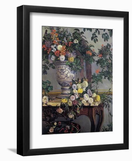 Flowers, 1868-Frederic Bazille-Framed Giclee Print