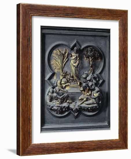 The Resurrection of Christ, Nineteenth Panel of the North Doors of the Baptistery of San Giovanni-Lorenzo Ghiberti-Framed Giclee Print