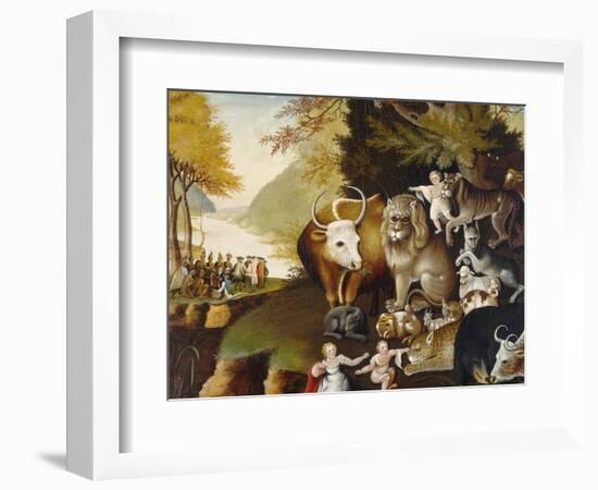 Peaceable Kingdom, C.1834-Edward Hicks-Framed Giclee Print