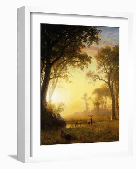 Light in the Forest-Albert Bierstadt-Framed Giclee Print