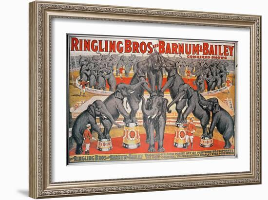 Barnum and Bailey Circus Poster-American School-Framed Giclee Print