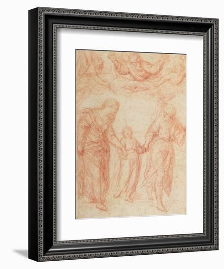 The Holy Family-Simone Cantarini-Framed Giclee Print