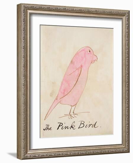 The Pink Bird, from 'sixteen Drawings of Comic Birds'-Edward Lear-Framed Giclee Print