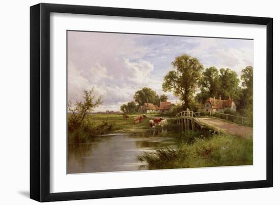 On the Thames Near Marlow-Henry Parker-Framed Giclee Print