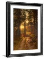 The Sun Fast Sinks in the West-Joseph Farquharson-Framed Giclee Print