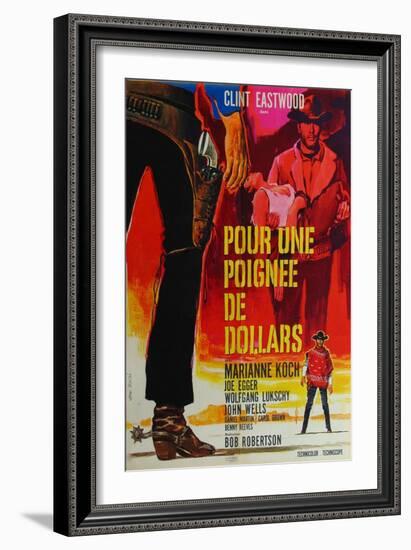 A Fistful of Dollars, French Movie Poster, 1964-null-Framed Art Print