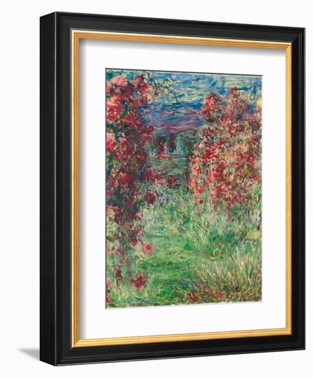 The House at Giverny under the Roses; La Maison Dans Les Roses, 1925-Claude Monet-Framed Giclee Print