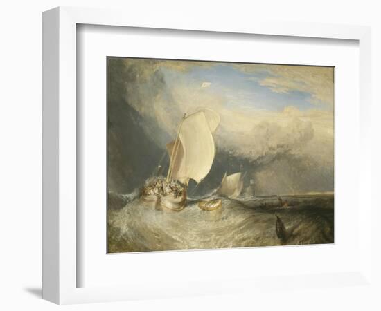 Fishing Boats with Hucksters Bargaining for Fish, 1837-38-J. M. W. Turner-Framed Giclee Print