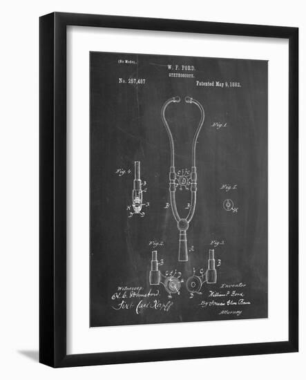 Stethoscope Patent-null-Framed Art Print