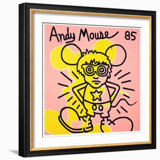 Andy Mouse 1985-Keith Haring-Framed Giclee Print