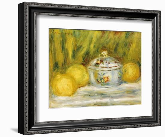 Sugar Bowl and Lemons, 1915-Pierre-Auguste Renoir-Framed Giclee Print